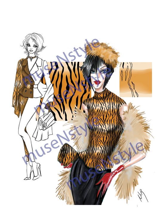 Leopar desenli giysi tasarımları